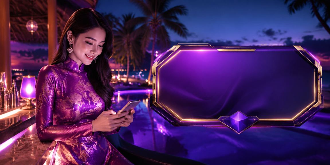Phụ nữ mặc áo dài tại Mũi Né thực hiện nạp tiền và kiểm tra ưu đãi trên nền tảng ob52