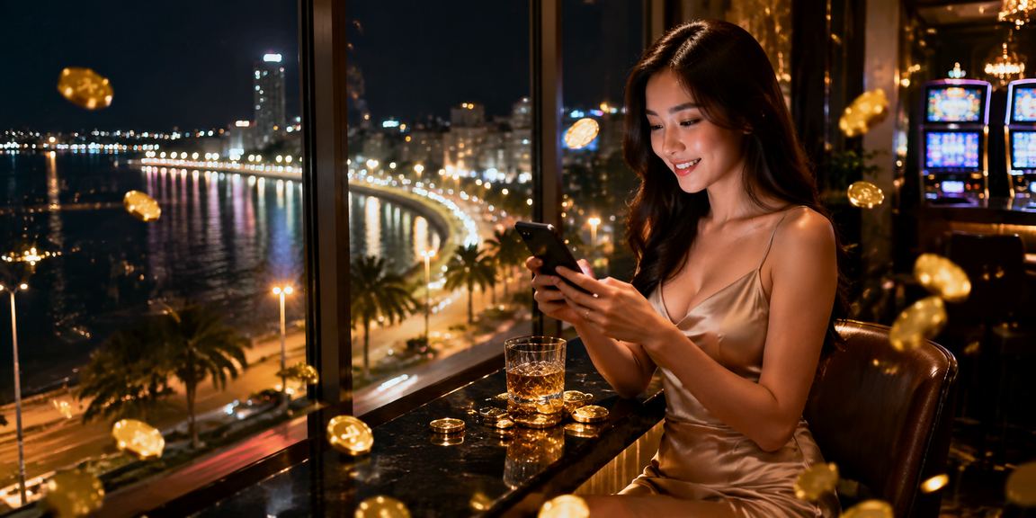 Người chơi tại Phan Thiết thử vận may với slot game trực tuyến tại bãi biển